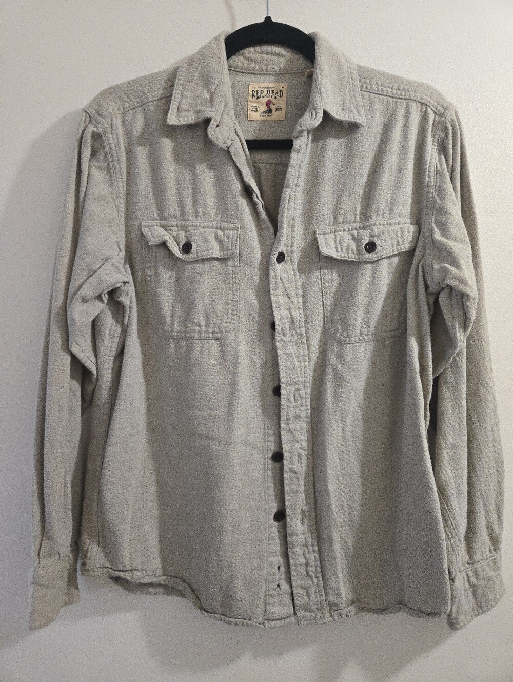 RedHead Men's Light Gray Button-Up Shirt Jacket